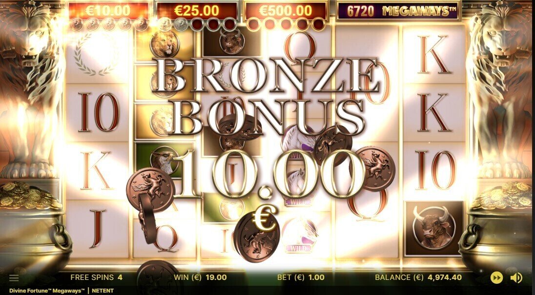Divine Fortune Megaways Free Spins Bronze Bonus