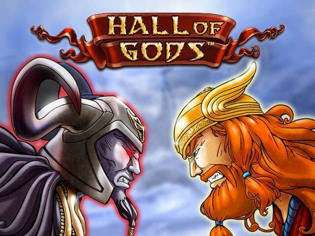 Hall of Gods pokie game logo